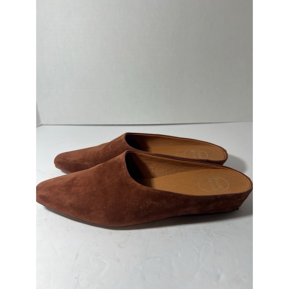 Andre Assous Chestnut Suede Mules - Picture 2 of 7